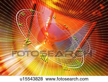 Stock Illustration - clock face superimposed 
on a yellow striped 
background. fotosearch 
- search clipart, 
illustration, 
drawings and vector 
eps graphics images