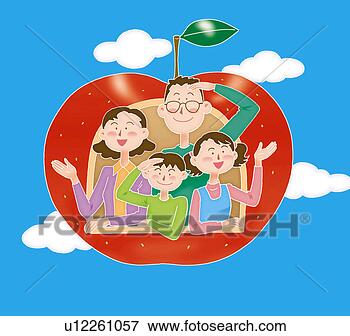 Arquivos de Ilustração - família,  olhar, 
 saída,  maçã, 
 forma,  janela, 
 céu,  ilustração. 
fotosearch - busca 
de ilustrações 
clipeart e desenhos