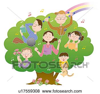 Stock Illustration - a family in the 
tree, illustration. 
fotosearch - search 
clipart, illustration, 
drawings and vector 
eps graphics images
