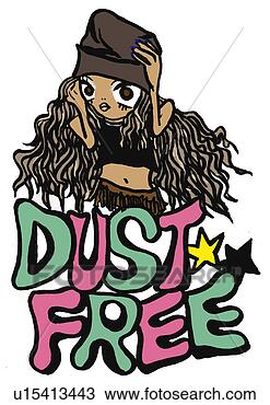Desenho - vestido,  cima, 
 menina,  mensagem, 
 ilustração,  
caricatura,  retrato. 
fotosearch - busca 
de ilustrações 
clipeart e desenhos