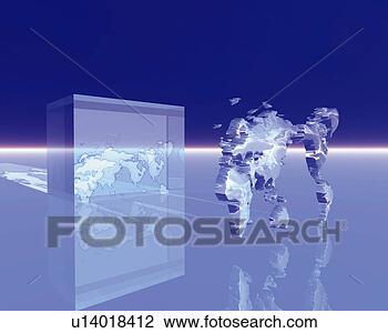Clip Art - quadrado,   cristal, 
  refletir,   
mundo,   mapa, 
  azul,   fundo. 
fotosearch - busca 
de ilustrações 
clipeart e desenhos
