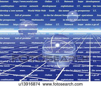 Banco de Imagem - bolas,  teia, 
 endereço,  computador, 
 gráficos,  composição. 
fotosearch - busca 
de fotos, imagens 
e clipart