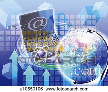 Banco de Imagem - globo,  laptop, 
 teia,  endereço, 
 computador,  
gráficos,  composição. 
fotosearch - busca 
de fotos, imagens 
e clipart