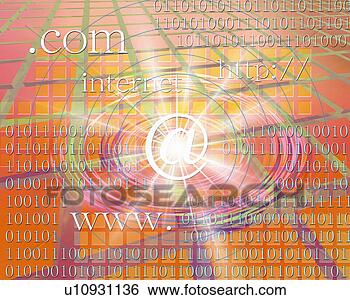 Banco de Imagem - teia,   endereço, 
  computador, 
  língua,   computador, 
  gráficos. fotosearch 
- busca de fotos, 
imagens e clipart