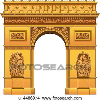Arquivos de Ilustração - arco,  de,  triunfo, 
 paris. fotosearch 
- busca de ilustrações 
clipeart e desenhos