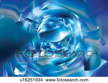 Arquivos de Ilustração - digital,  composição, 
 sumário,  pratos, 
 elementos,  azul, 
 tons. fotosearch 
- busca de ilustrações 
clipeart e desenhos
