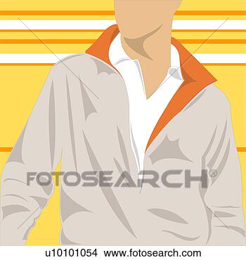 Arquivos de Ilustração - meio,  seção, 
 vista,  jovem, 
 homem. fotosearch 
- busca de ilustrações 
clipeart e desenhos