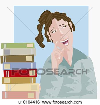 Arquivos de Ilustração - close-up,  jovem, 
 mulher,  rir, 
 olhar,  afastado. 
fotosearch - busca 
de ilustrações 
clipeart e desenhos