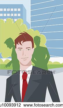 Clip Art - retrato,  homem 
negócios,  smirking. 
fotosearch - busca 
de ilustrações 
clipeart e desenhos