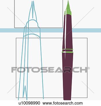 Arquivos de Ilustração - close-up,  fonte, 
 caneta. fotosearch 
- busca de ilustrações 
clipeart e desenhos