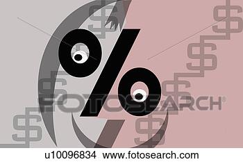 Arquivos de Ilustração - close-up,  porcentagem, 
 sinal. fotosearch 
- busca de ilustrações 
clipeart e desenhos