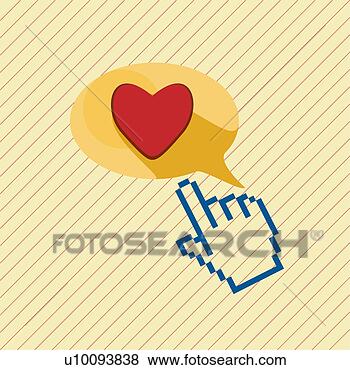 Arquivos de Ilustrações - cursor,  apontar, 
 coração,  forma. 
fotosearch - busca 
de ilustrações 
clipeart e desenhos