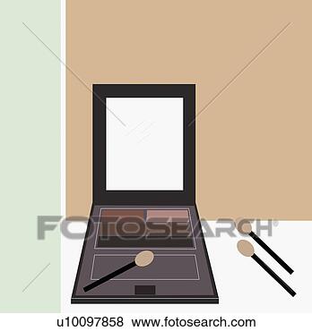 Arquivos de Ilustrações - close-up,  compacto, 
 maquiagem,  escovas. 
fotosearch - busca 
de ilustrações 
clipeart e desenhos