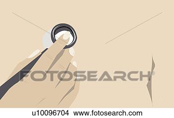 Arquivos de Ilustração - close-up,  doutor, 
 mão,  segurando, 
 estetoscópio, 
 pessoa,  costas. 
fotosearch - busca 
de ilustrações 
clipeart e desenhos