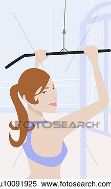 Arquivos de Ilustração - close-up,   jovem, 
  mulher,   usando, 
  lateral,   pull-down. 
fotosearch - busca 
de ilustrações 
clipeart e desenhos