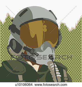 Arquivos de Ilustração - close-up,  piloto, 
 desgastar,  capacete. 
fotosearch - busca 
de ilustrações 
clipeart e desenhos
