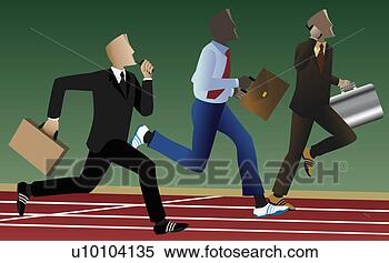 Arquivos de Ilustração - três,  homens 
negócios,  executando, 
 executando,  
pista. fotosearch 
- busca de ilustrações 
clipeart e desenhos