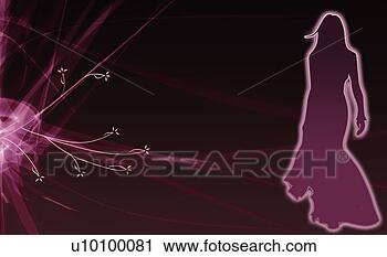 Clipart - silueta,  mulher, 
 andar. fotosearch 
- busca de ilustrações 
clipeart e desenhos