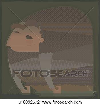 Clip Art - close-up,  hunchback, 
 monstro. fotosearch 
- busca de ilustrações 
clipeart e desenhos