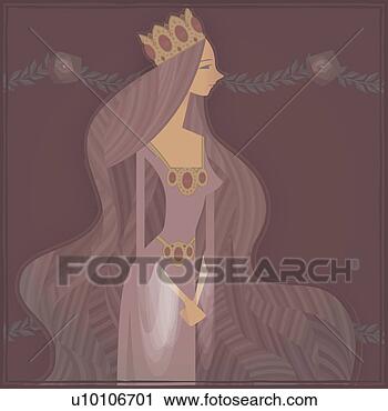 Clipart - close-up,  rainha. 
fotosearch - busca 
de ilustrações 
clipeart e desenhos