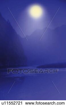 Stock Photography - the moonlight 
above the river, 
 japan,  composition, 
 computer. fotosearch 
- search stock 
photos, pictures, 
images, and photo 
clipart