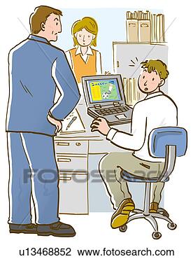 Clip Art - maduro,  homem, 
 gritar,  homem, 
 surfando,  site 
web. fotosearch 
- busca de ilustrações 
clipeart e desenhos