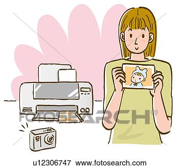 Arquivos de Ilustração - mulher,  segurando, 
 quadro,  bebê, 
 frente,  vista. 
fotosearch - busca 
de ilustrações 
clipeart e desenhos