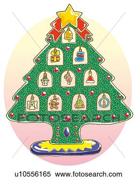 Stock Illustration - painting of christmas 
tree figurine, 
illustration. 
fotosearch - search 
clipart, illustration, 
drawings and vector 
eps graphics images