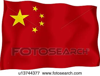 Arquivos de Ilustração - chinês,  bandeira. 
fotosearch - busca 
de ilustrações 
clipeart e desenhos