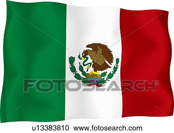Stock Illustration - mexican flag. 
fotosearch - search 
clipart, illustration, 
drawings and vector 
eps graphics images