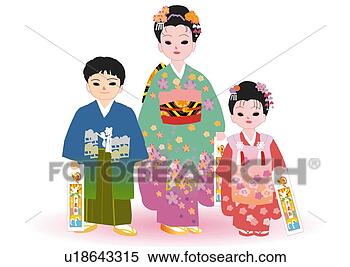 Arquivos de Ilustração - três,   crianças, 
  ficar,   segurando, 
  doce,   saco, 
  japonês. fotosearch 
- busca de ilustrações 
clipeart e desenhos