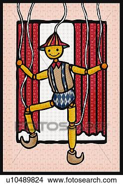 Stock Illustration - marionette on 
strings, front 
view. fotosearch 
- search clipart, 
illustration, 
drawings and vector 
eps graphics images
