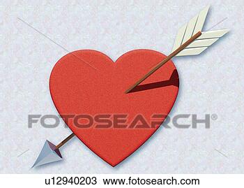 Drawing - heart with arrow, 
cg, illustration, 
close up. fotosearch 
- search clipart, 
illustration, 
drawings and vector 
eps graphics images