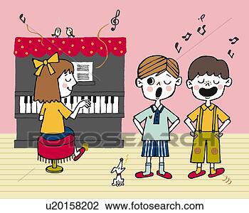 children singing photograph