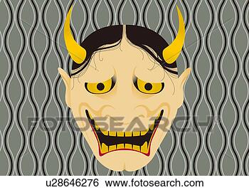 Arquivos de Ilustração - máscara,  hannya, 
 pintura,  ilustração, 
 illustrative, 
 técnica. fotosearch 
- busca de ilustrações 
clipeart e desenhos