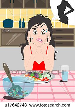 Dessin - femme, salade, 
rgime. fotosearch 
- recherchez des 
cliparts, des 
illustrations, 
des dessins et 
des images vectorises 
au format eps