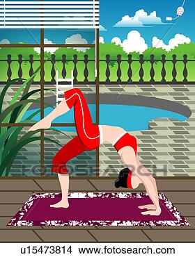 Stock Illustration - view of a woman 
exercising. fotosearch 
- search clipart, 
illustration, 
drawings and vector 
eps graphics images