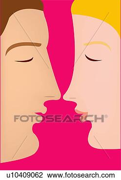 Clip Art - closeup of couple 
with eyes closed 
touching noses. 
fotosearch - search 
clipart, illustration, 
drawings and vector 
eps graphics images