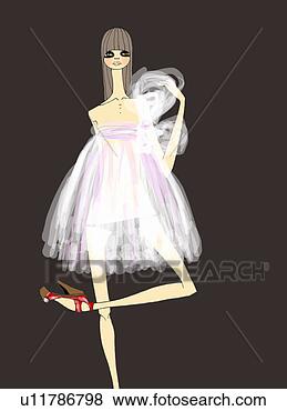 Stock Illustration - woman dressed 
ballerina style. 
fotosearch - search 
clipart, illustration, 
drawings and vector 
eps graphics images