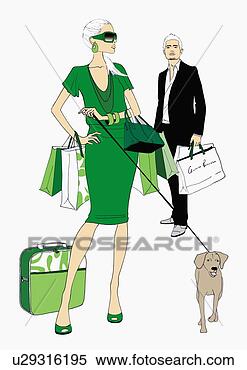 Stock Illustration - couple with shopping 
bags and a dog. 
fotosearch - search 
clipart, illustration, 
drawings and vector 
eps graphics images