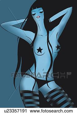 Clipart - stripper dancing 
with stars on 
her nipples and 
striped stockings. 
fotosearch - search 
clipart, illustration, 
drawings and vector 
eps graphics images