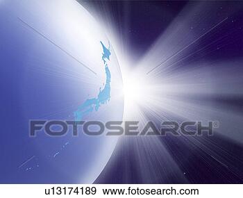 Stock Illustration - digital composite 
of illuminated 
earth. fotosearch 
- search clipart, 
illustration, 
drawings and vector 
eps graphics images