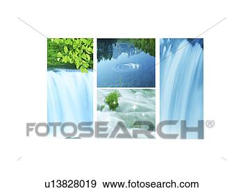 Stock Illustration - collage of waterfall. 
fotosearch - search 
clipart, illustration, 
drawings and vector 
eps graphics images