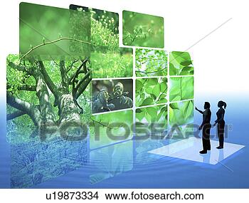 Stock Illustration - view of green 
leaves on branches 
and trees (digital 
composite). fotosearch 
- search clipart, 
illustration, 
drawings and vector 
eps graphics images