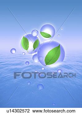 Clip Art - view of leaves 
in the bubbles 
(digital composite). 
fotosearch - search 
clipart, illustration, 
drawings and vector 
eps graphics images