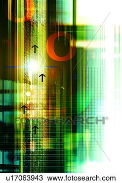 computer info database on Information technology, background, fusion image, techno View Large ...