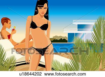 Clip Art - adults, bathing 
suit, attractive, 
alcohol, graphic. 
fotosearch - search 
clipart, illustration, 
drawings and vector 
eps graphics images