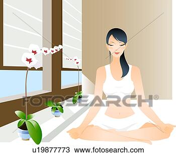 Dessin - femme, pratiquer, 
yoga. fotosearch 
- recherchez des 
cliparts, des 
illustrations, 
des dessins et 
des images vectoris�es 
au format eps