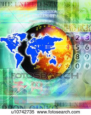 Stock Illustration - economy, background, 
world map, business, 
digital, computer 
graphic. fotosearch 
- search clipart, 
illustration, 
drawings and vector 
eps graphics images