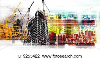Clip Art - construction site, 
 background,  
building,  city, 
 industry. fotosearch 
- search clipart, 
illustration, 
drawings and vector 
eps graphics images